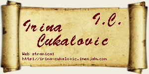 Irina Čukalović vizit kartica